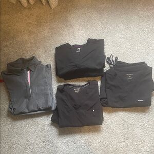 Women's Black and Gray Scrubs